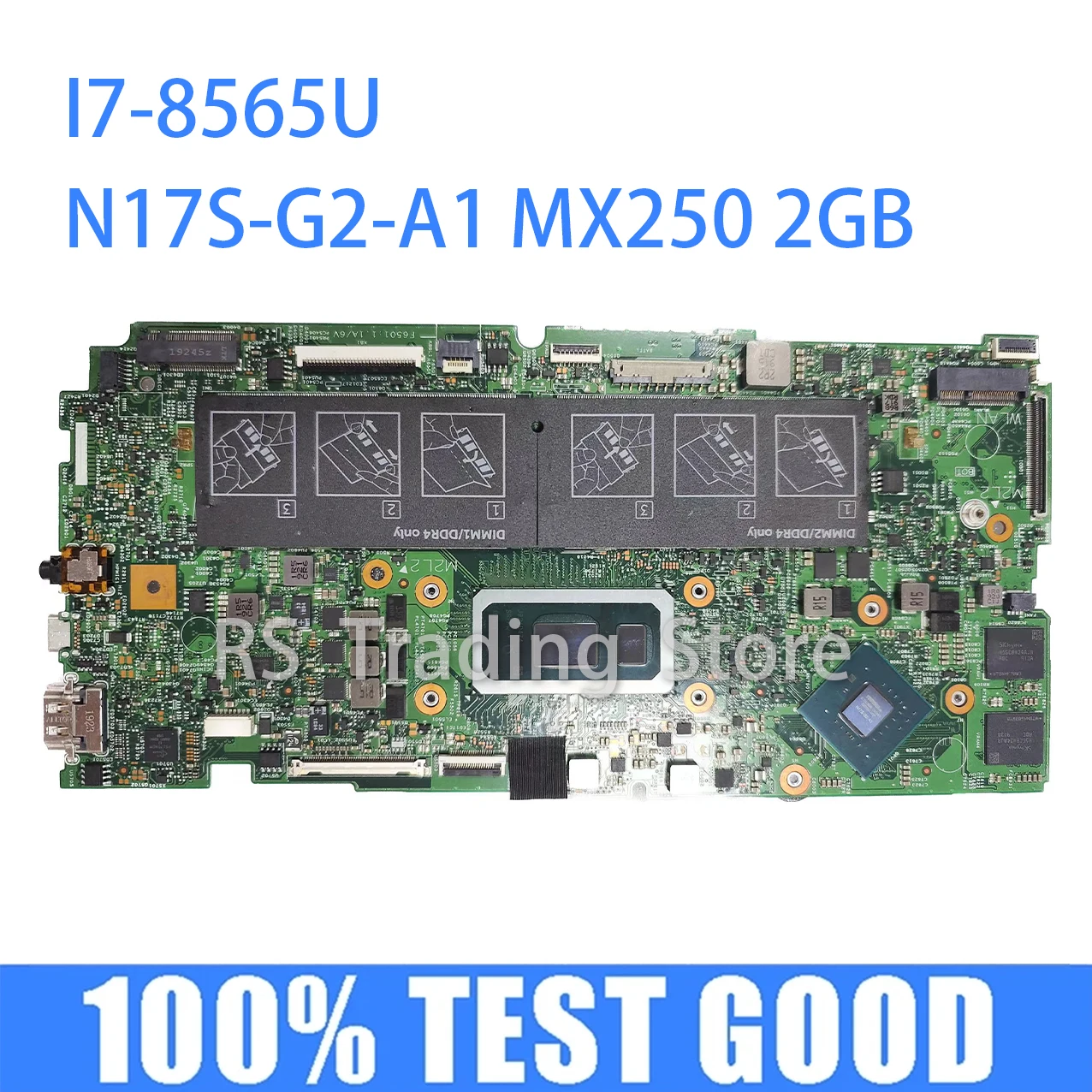 CN-09P7JP 09P7JP 9P7JP Para Dell Inspiron 7586 Laptop placa-Mãe Com i7-8565U CPU N17S-G2-A1 MX250 2GB 18706-2 DDR4