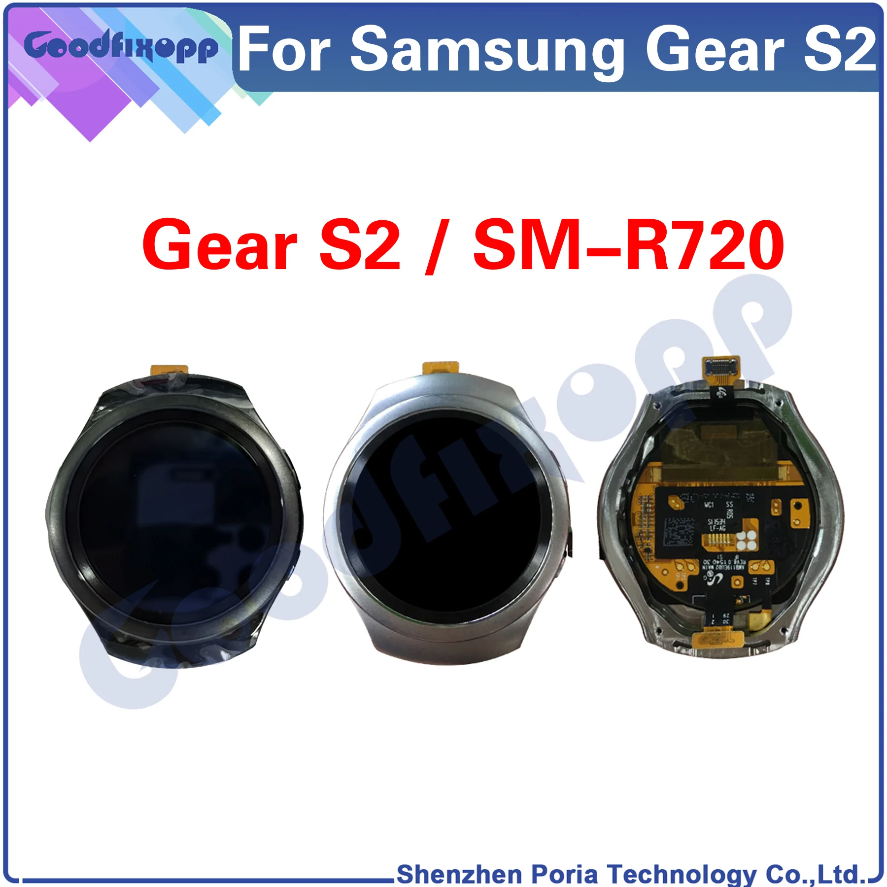 Para Samsung Engrenagem S2 R720 SM-R720 Tela LCD Touch screen Digitalizador Assembly de Reparação de Peças de Reposição