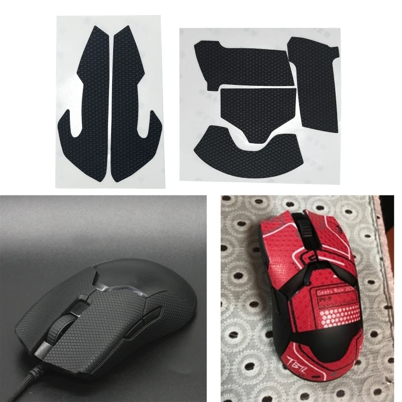 1 Conjunto de Mouse da Pele de Rato Almofadas de Lado Esquerdo Botão Direito Adesivos para Razer Viper Ultimate Ratos Bordas Curvas de Aderência de Silicone