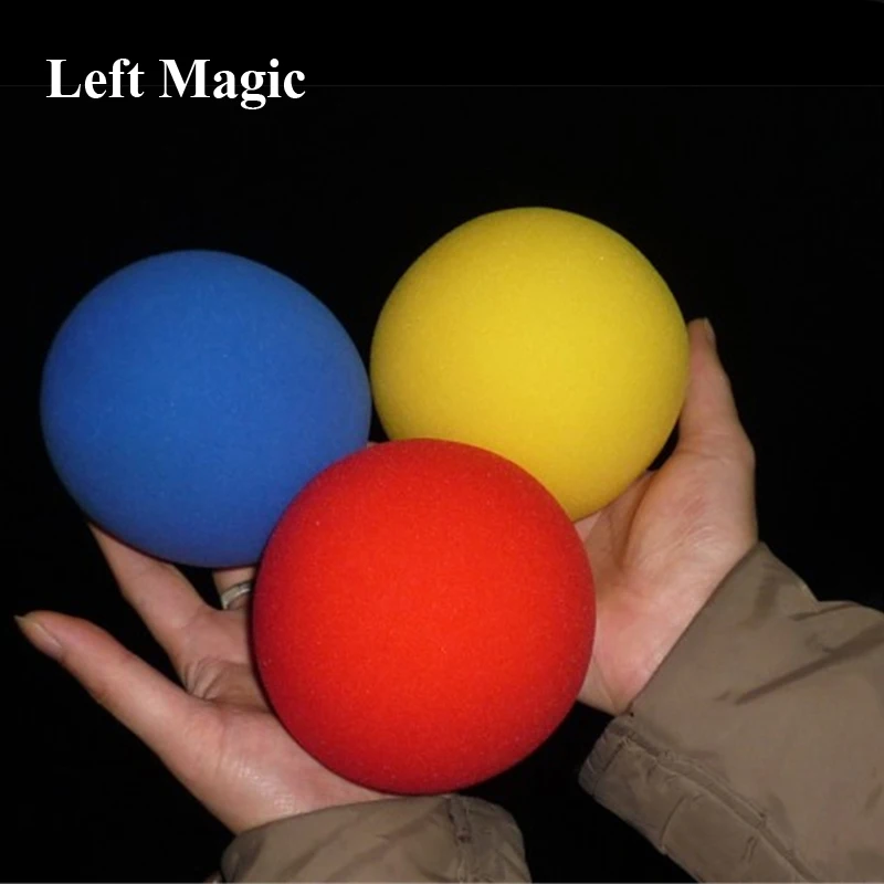 1 PCS 8cm Dedo Bola de Esponja ( Amarelo, Vermelho, Azul ) Truques de Magia Clássica Mágico Ilusão de Comédia Close-Up Fase Card de Magia de Acesso