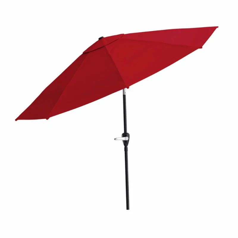 10' Fácil Manivela e Auto Inclinação do Guarda-chuva do Pátio Mobília do Pátio de Guarda-chuva de Praia, Piquenique, Guarda-chuva Guarda-chuva ao ar livre