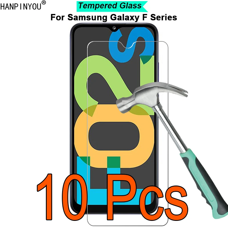 10 Pcs/Lote Para Samsung Galaxy F14 F02s F12 F41 F22 F52 F62 5G 9H 2.5 D Temperado Vidro Temperado Filme Protetor de Tela Guarda