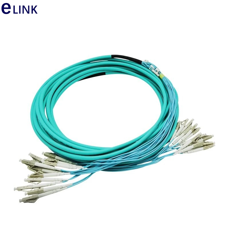 10m 6 núcleos de cabo de fibra OM3 junto jumper LC SC FC ST ramo cabo de 2,0 mm de fibra ótica Multimodo patch levar 8C bundle