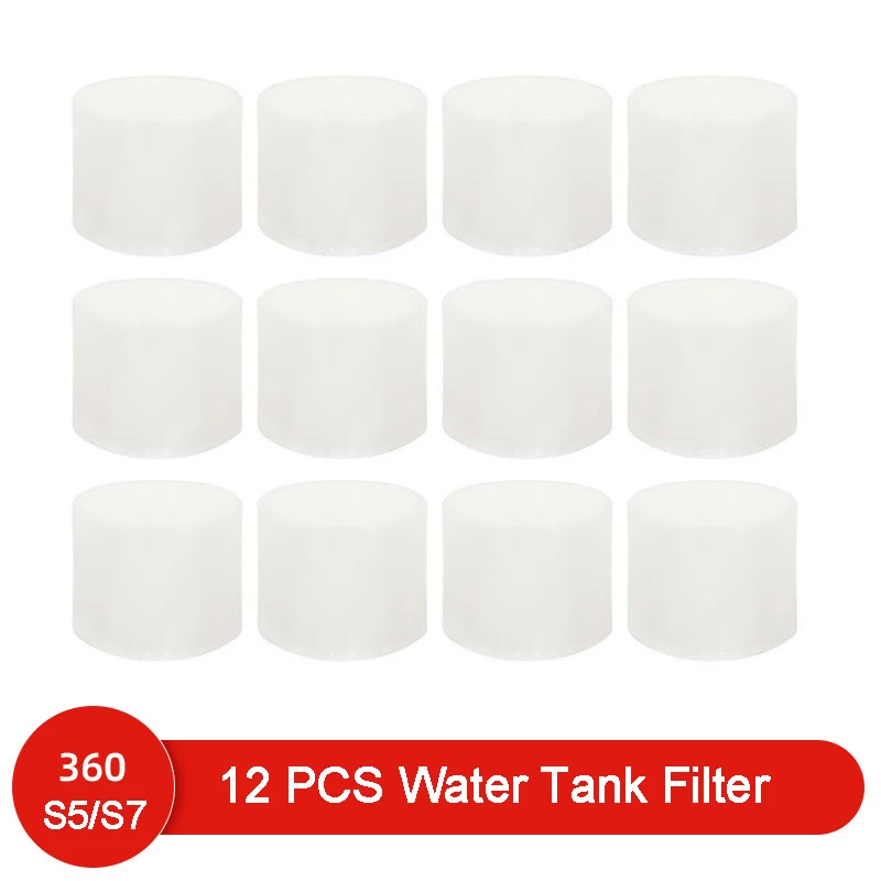 12 PCS/Monte Robô Tanque de Água de Filtro Molhado filtro para 360 S5/ S7/S7 Pro Aspirador de pó Robótico Peças Acessórios