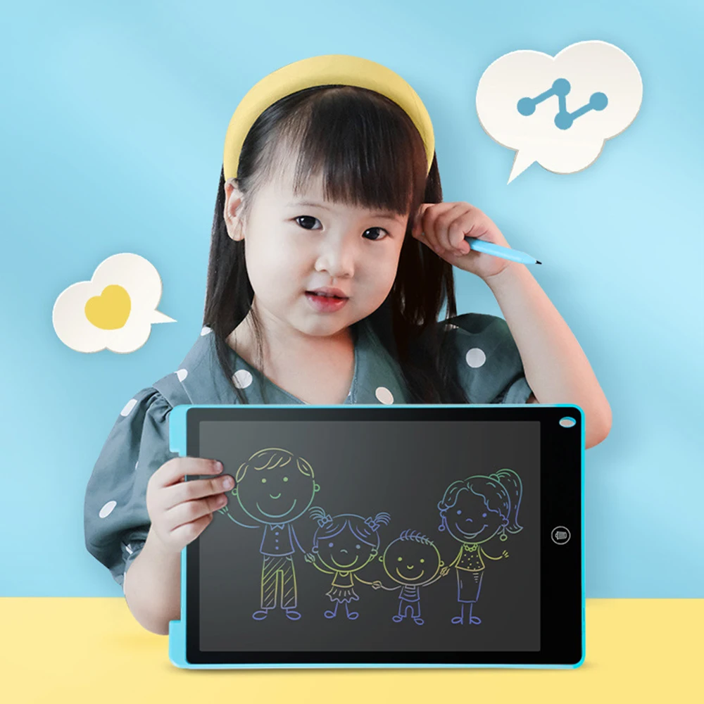 12 polegadas LCD Inteligente de Escrever para Crianças a Bordo Tablet de Desenho Tela Digital Graphic Tablets Eletrônicos Escrita de bloco com Caneta