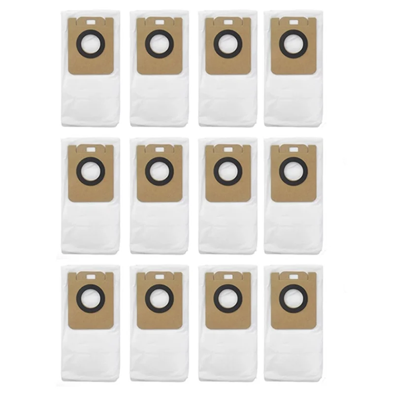 12Pcs Poeira, Sacos para o Xiaomi Dreame Bot D10 Mais RLS3D Aspirador de Peças de Reposição Acessórios
