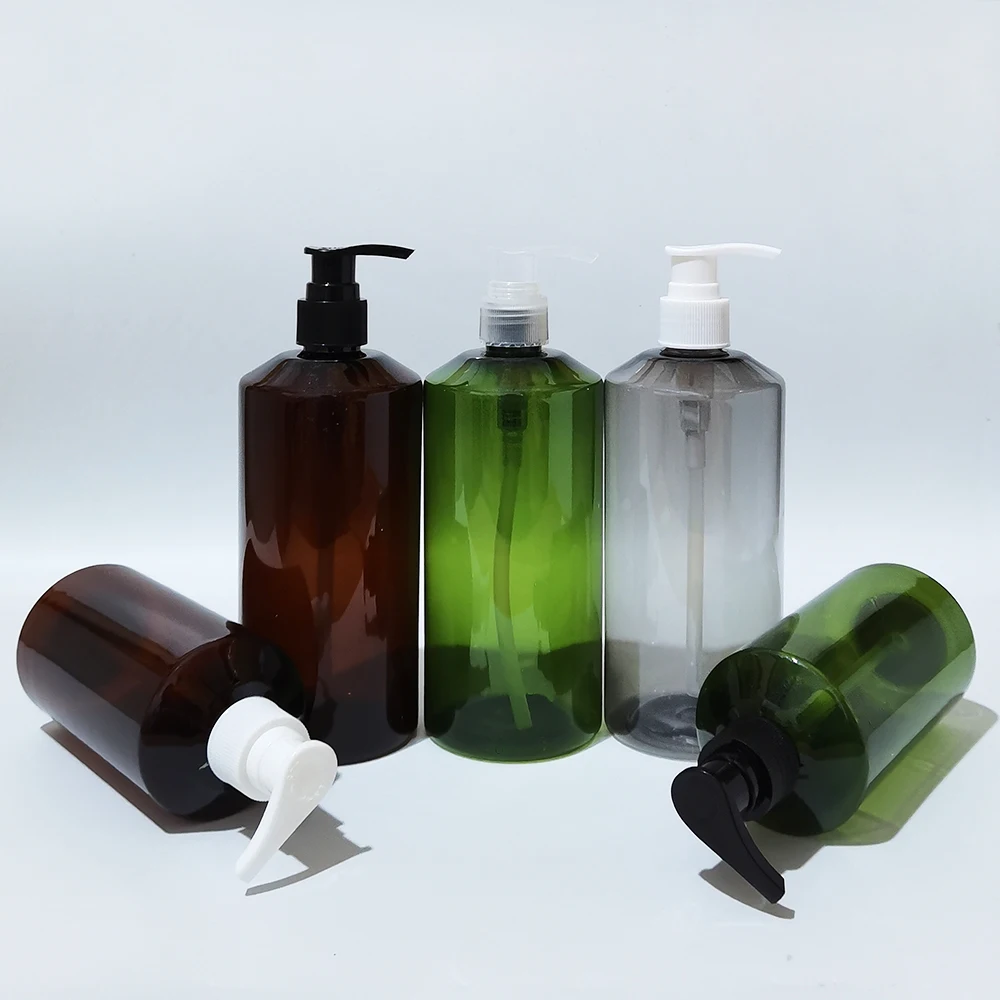 14pcs 300 ml 500 ml Vazio Shampoo Bomba de Loção de Garrafas de Plástico Com Dispensador de Lavar o Recipiente de Sabonete Líquido Gel de Banho Embalagem