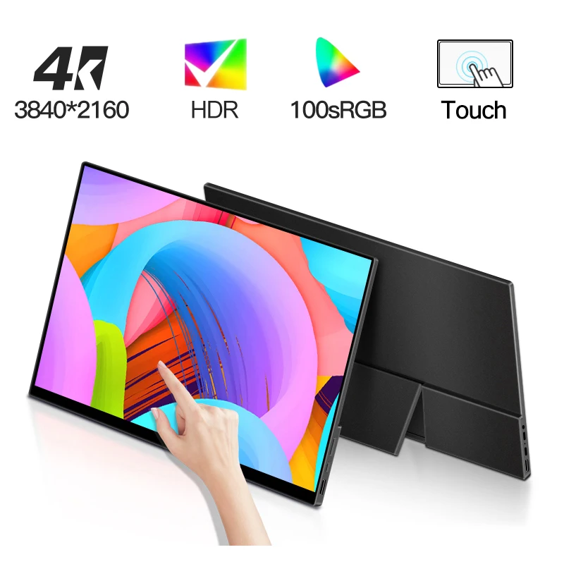 15.6 Polegadas 4K UHD Touchscreen Monitor Portátil 3840*2160P HDR 100%sRGB HDMI2.0 Visor Tela IPS Para Laptop PC Xbox PS4/chave 5