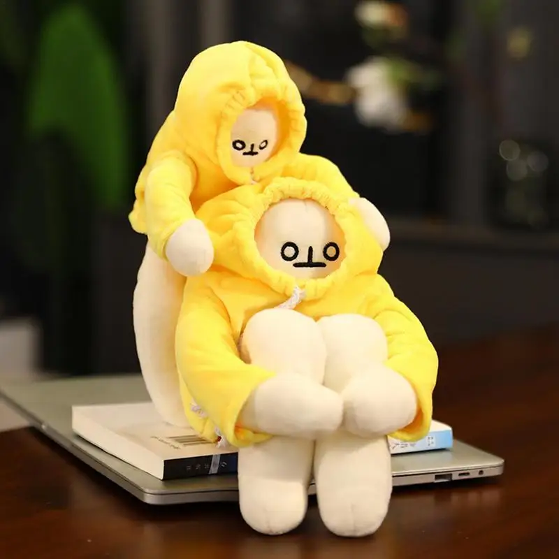 18-36cm WOONGJANG Bonecos de Pelúcia Amarelo Banana Homem de Pelúcia Brinquedo Engraçado Coreia Popular de Suspensão de Bonecos de Brinquedo Macio Crianças de Bebê de Presente de Aniversário