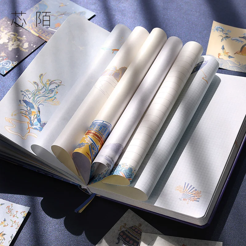 1pc Colorido Caderno A5 Diário Bonito Ilustração Dentro da Página Praça de Linha de Grade tridimensional Título da Página Kawaii Girls Presente