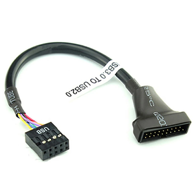 1PC Conveniente 19/20 Pin USB 3.0 Fêmea De 9 Pinos USB 2.0 Macho placa-Mãe Cabeçalho Adaptador de Cabo
