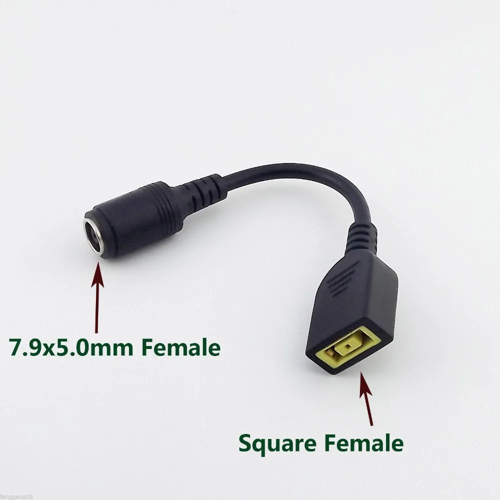 1pcs 7.9*5.0 mm a Praça do sexo Feminino Carregador Conversor Adaptador de Cabo Para o Lenovo ThinkPad X1 13cm