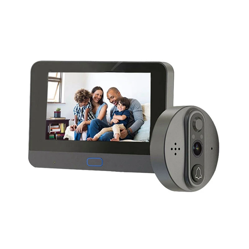 1Set Tuya sem Fio Vídeo porteiro Campainha Câmera 1080P Smart Home Digital olho mágico da Porta do Visualizador de Porta Viewer
