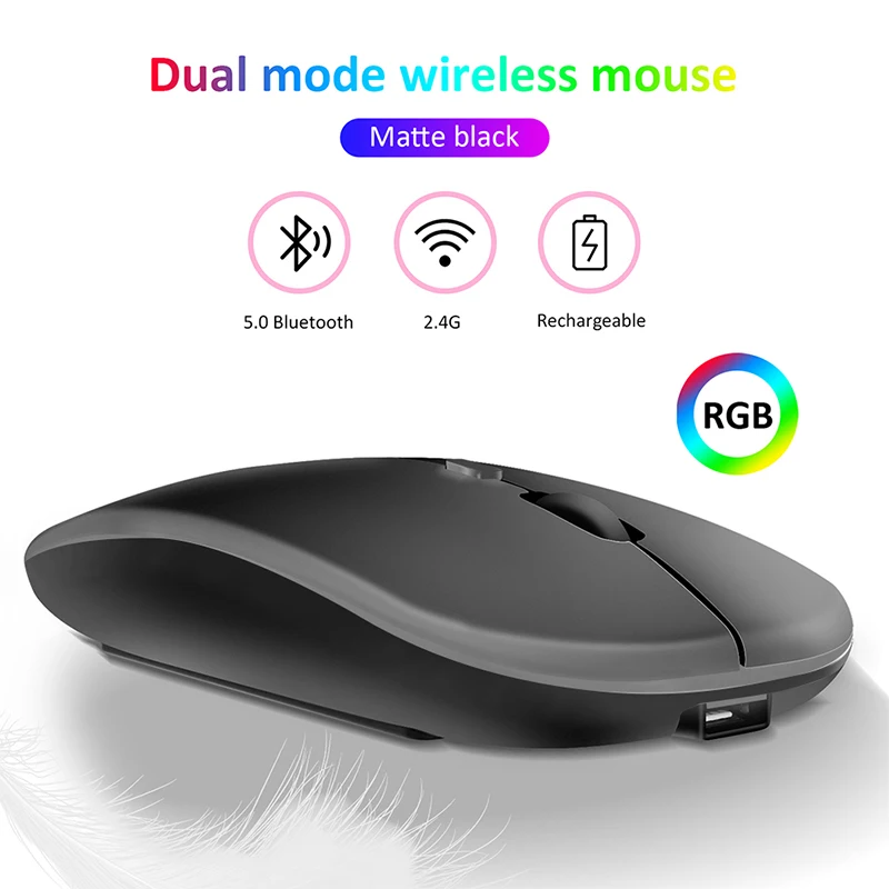 2.4 Ghz Wireless Mouse em Silêncio Recarregável USB Mouse Para Computador Tablet PC Portátil Slim Tranquila Jogos Mouses sem Fio Mouse