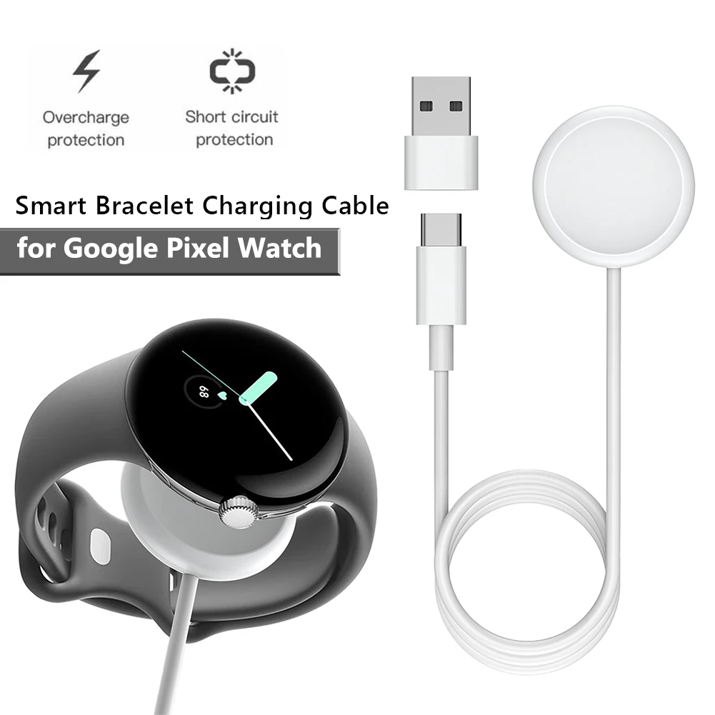 2 em 1 USB Tipo C Smartwatch Dock Carregador Adaptador Magnético Cabo de Carregamento USB para o Google Pixel Assista Smart Watch Acessórios