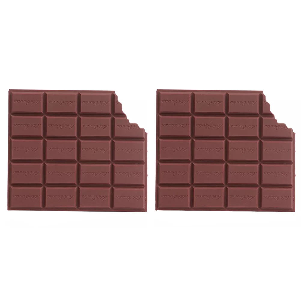 2 Pcs Mini Stickies Modelagem De Estudantes De Artigos De Papelaria De Chocolate Em Forma De Bloco De Anotações De Papel De Trabalho Multi Marrom