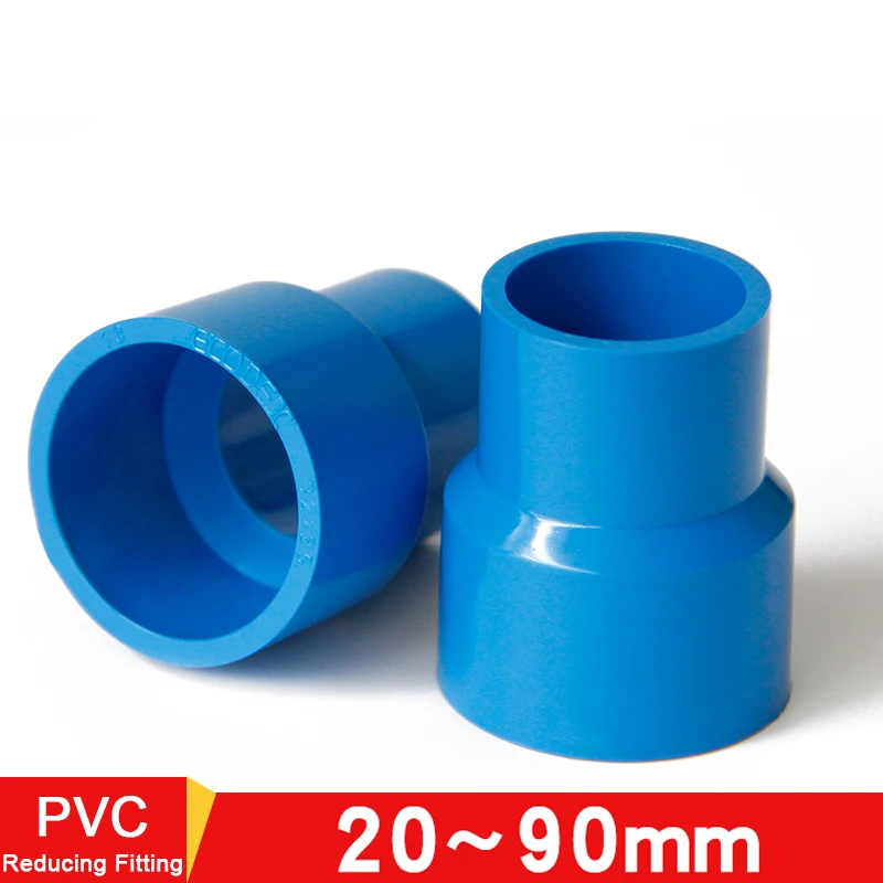 20/25/32/40/50/63/75/90mm Azul de PVC em linha Reta Redução Conector de Tubulação de Água de Rega do Jardim Tubo de Água Jointor Aquário Adaptador