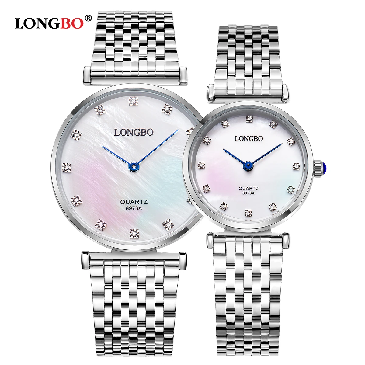2019 Moda Longbo De Luxo Brandclassic Casais Relógio Estilo De Negócios Amantes Homens Mulheres Relógio De Quartzo Encantos De Pulso Analógico Relógios