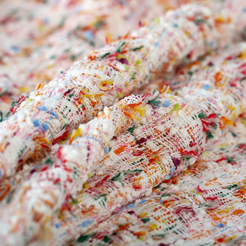 2019 outono / inverno colorido suave tweed, tecido para revestimento saia tissu telas tissus stoffen tela tecido material