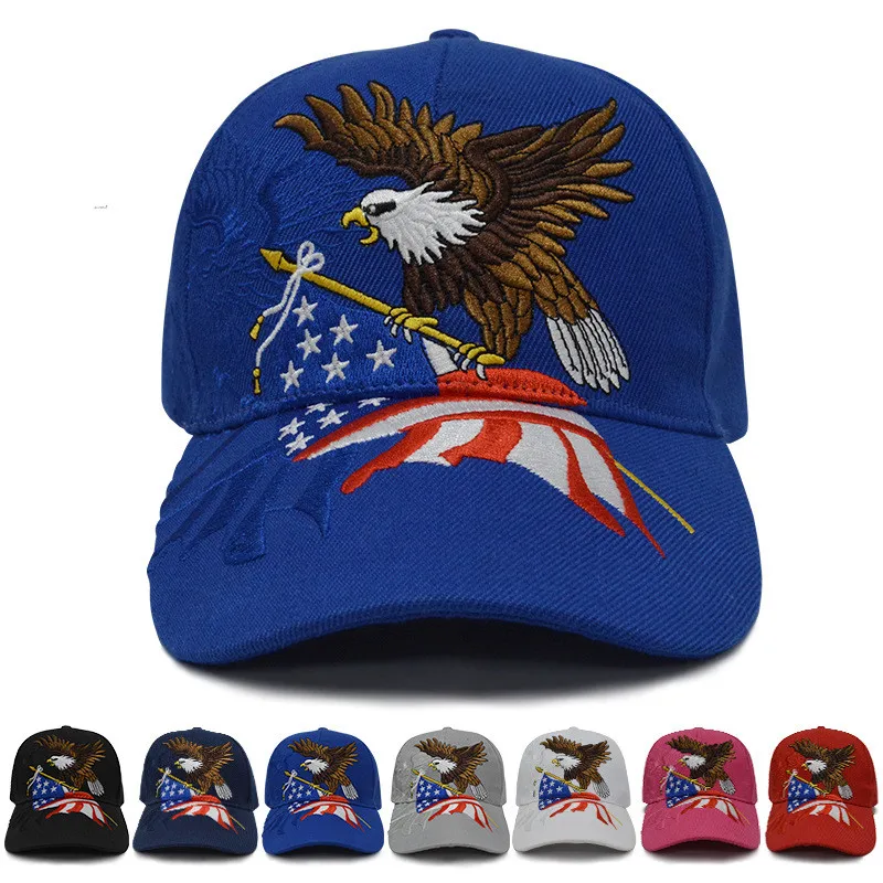 2020 Patriótica, a American Eagle e a American Flag Boné de Beisebol dos EUA Bald Eagle 3D de Bordado Snapback Chapéus Homens Pac, Rápido Logística