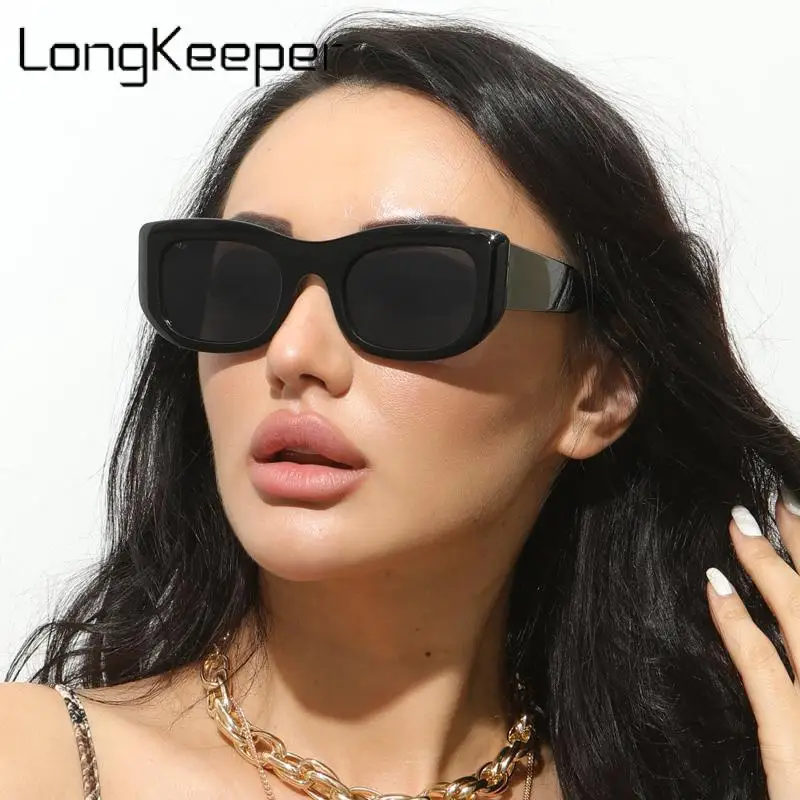 2021 Vintage Pequeno Retângulo De Óculos De Sol Das Mulheres/Homens Da Marca De Luxo Designer Praça De Óculos Feminino De Óculos Cor-De-Rosa Em Tons Oculos De Sol