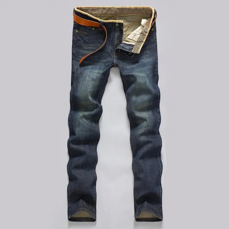 2023 Clássico Homens Casual Mid-Rise Reta calças Jeans Calças Confortáveis Calças de Ajuste Solto Nova Marca de moda Masculina do Homem Jeans