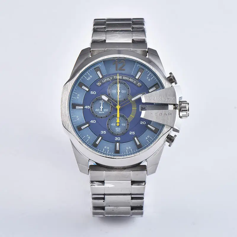 2023 KUERST Relógio masculino à prova d'água Quartzo do Aço Inoxidável relógios para Homens Grandes de Discagem de Negócios de Luxo Homens relógio de Pulso Reloj Hombre