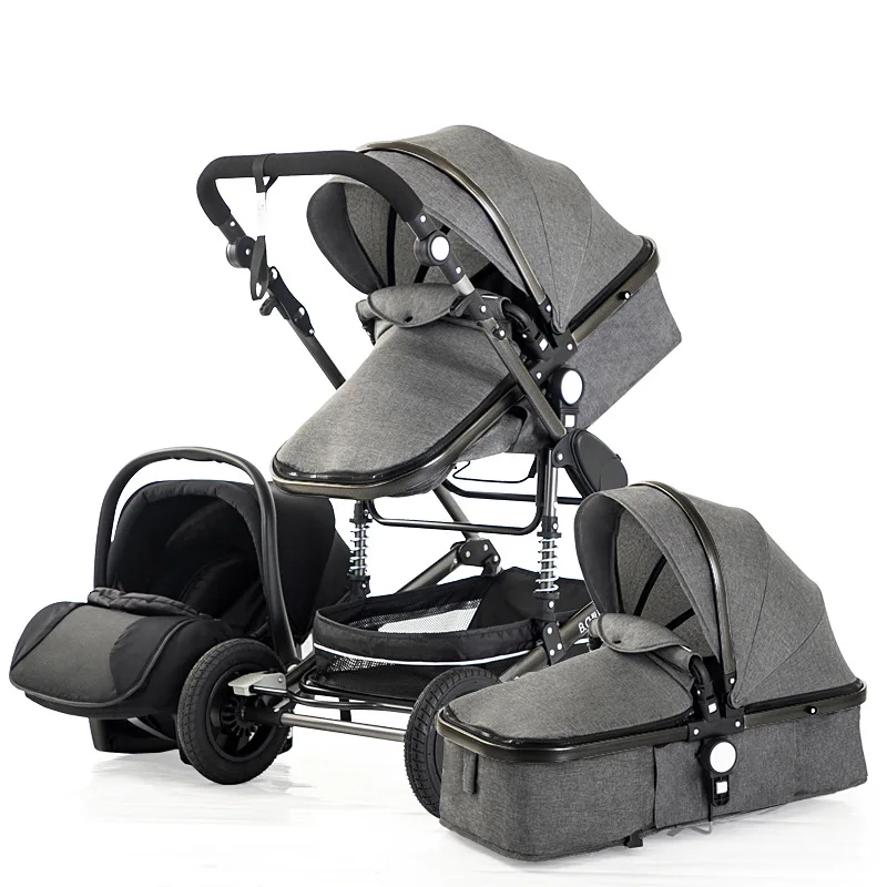 2023 novo carrinho de bebê carrinho de alta paisagem 3 em 1 carrinho de bebê em dupla face filhos de Luxo Portátil do Bebê Carrinho dobrado