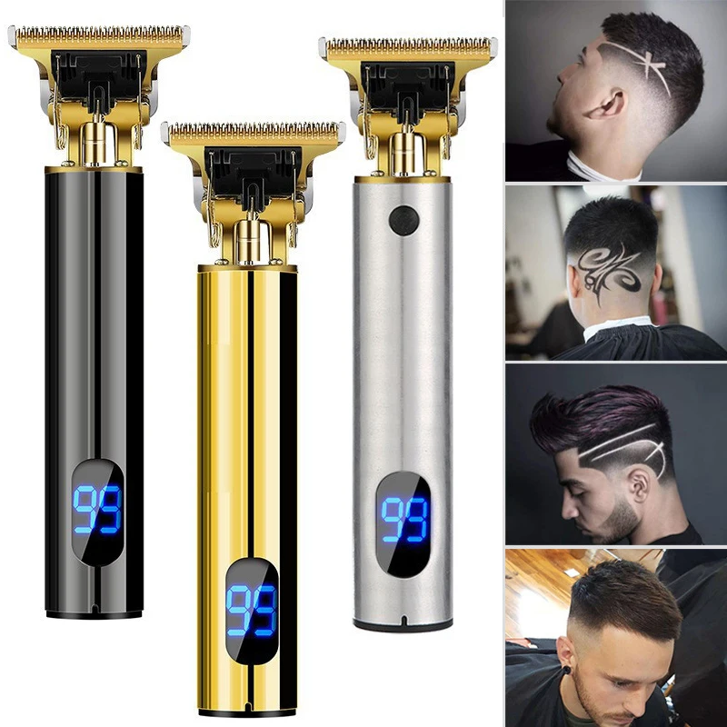 2023 T9 0mm Profissional da Tosquiadeira de Cabelo Aparador de Barba Elétrico Recarregável Homens de Cabelo máquina de Barbear Barba do Barbeiro Corte de Cabelo Máquina de Corte