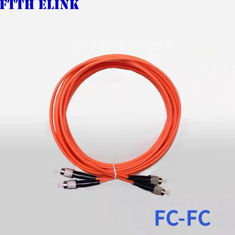 20pcs FC-FC cabo de fibra óptica Duplex Multimodo 3.0 mm OM1 de 62,5/125um cabo de fibra óptica jumper frete grátis ELINK