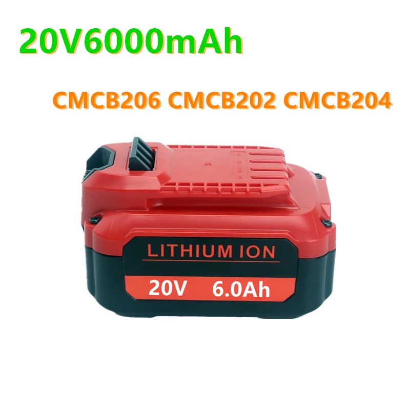 20V 6000mAh Broca Elétrica da Bateria de Lítio as Baterias para o Artesão CMCB206 CMCB202 CMCB204 (Apenas para V20 Série)