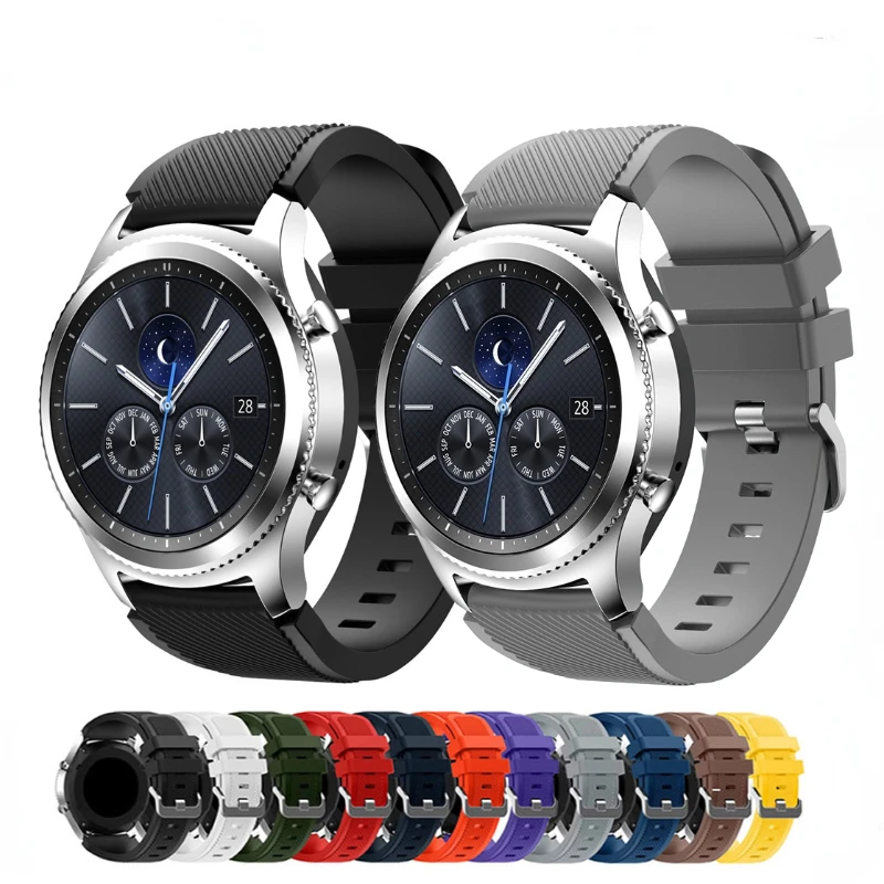 22mm pulseira de Silicone Para Samsung Galaxy Watch 3/Engrenagem S3/Huawei Assistir 3/GT2 Esportes Bracelete Pulseira para Amazfit GTR/Stratos Correia
