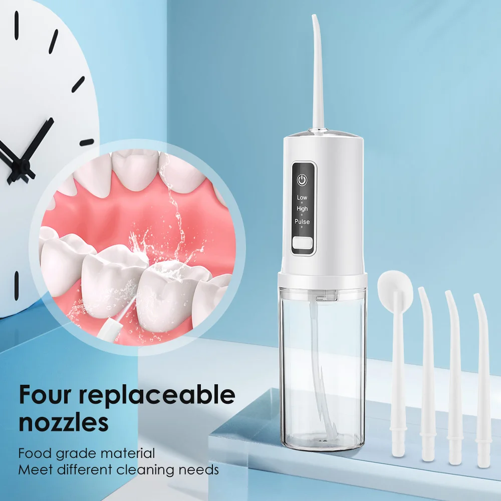 230ml de Água Flosser Dental Oral Irrigadores Sonic Dente Aspirador Portátil de Clareamento dos Dentes do Jato de Água Odontologia Ferramenta Higiene Oral