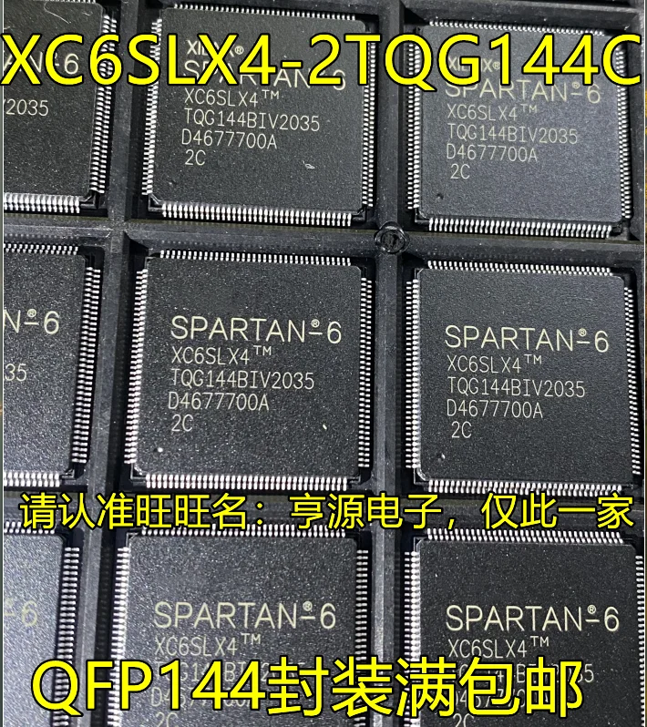2pcs novo original XC6SLX4 XC6SLX4-2TQG144C QFP144 pin do chip de lógica programável