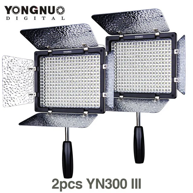2X/lotes YONGNUO YN300 III 5500K 300 Luz LED Na Câmera de Vídeo, Iluminação para Casamento câmera de Estúdio de Vídeo lâmpada de luz YN300III