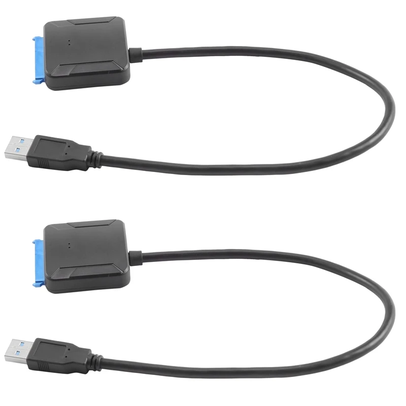 2X SATA Para USB 3.0 2.5/3.5 HDD disco Rígido SSD Cabo Conversor Adaptador de Linha