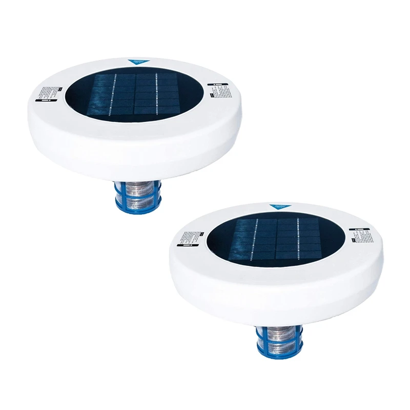 2X Solar de piscinas-Ionizador de Cobre,de Prata do Íon Piscina Purificador Purificador de Água,Mata-Algas Piscina Ionizer
