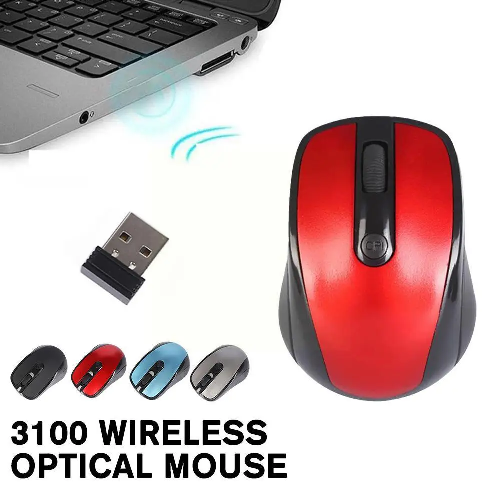 3100 Mouse sem Fio Auto Laptop Computador Desktop Gaming Mouse Mouse Ótico sem Fio Pc de 10 Metros de Jogador de Controle M D7A5