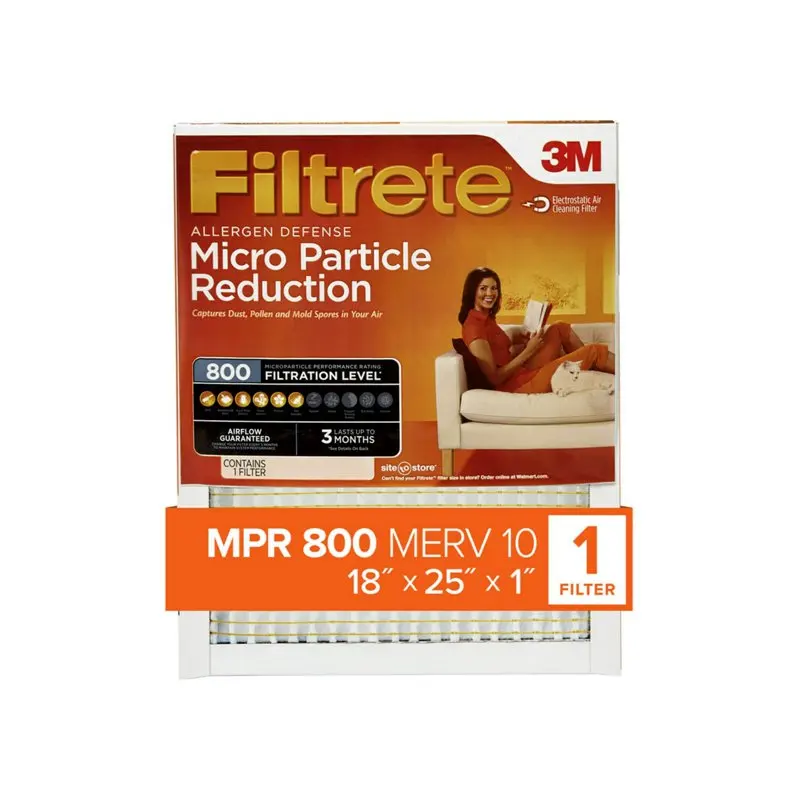 3M 18x25x1, MERV 10, de Partículas de Redução de HVAC Forno Filtro de Ar, 800 MPR