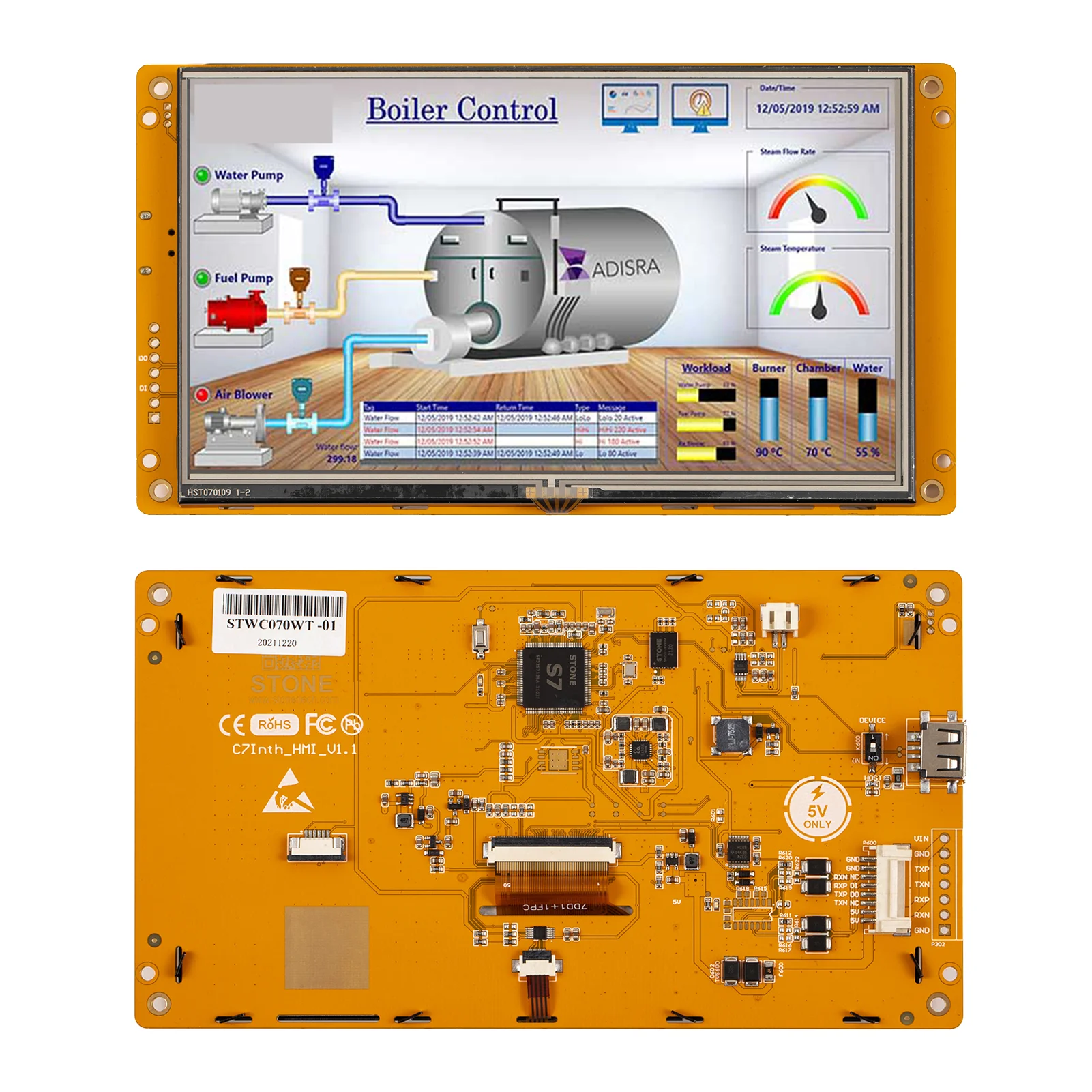 4.3 5 7 10.1 Polegadas Smart Board Tela de Toque LCD TFT MCU Interface de Tablet LCD TFT LCD Módulo para Uso Industrial