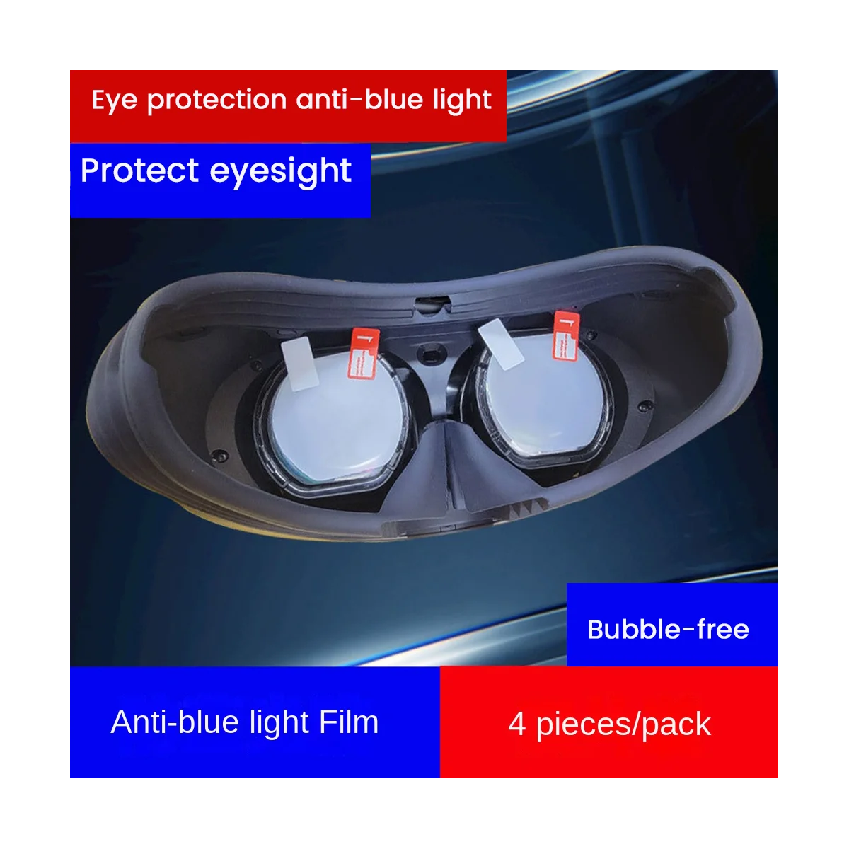 4Pcs Lente Filme VR Protetores de Tela para PSVR2 Filme Índice de Fone de ouvido do Capacete Anti-risco Protetor de Lente Tampa VR Vidro