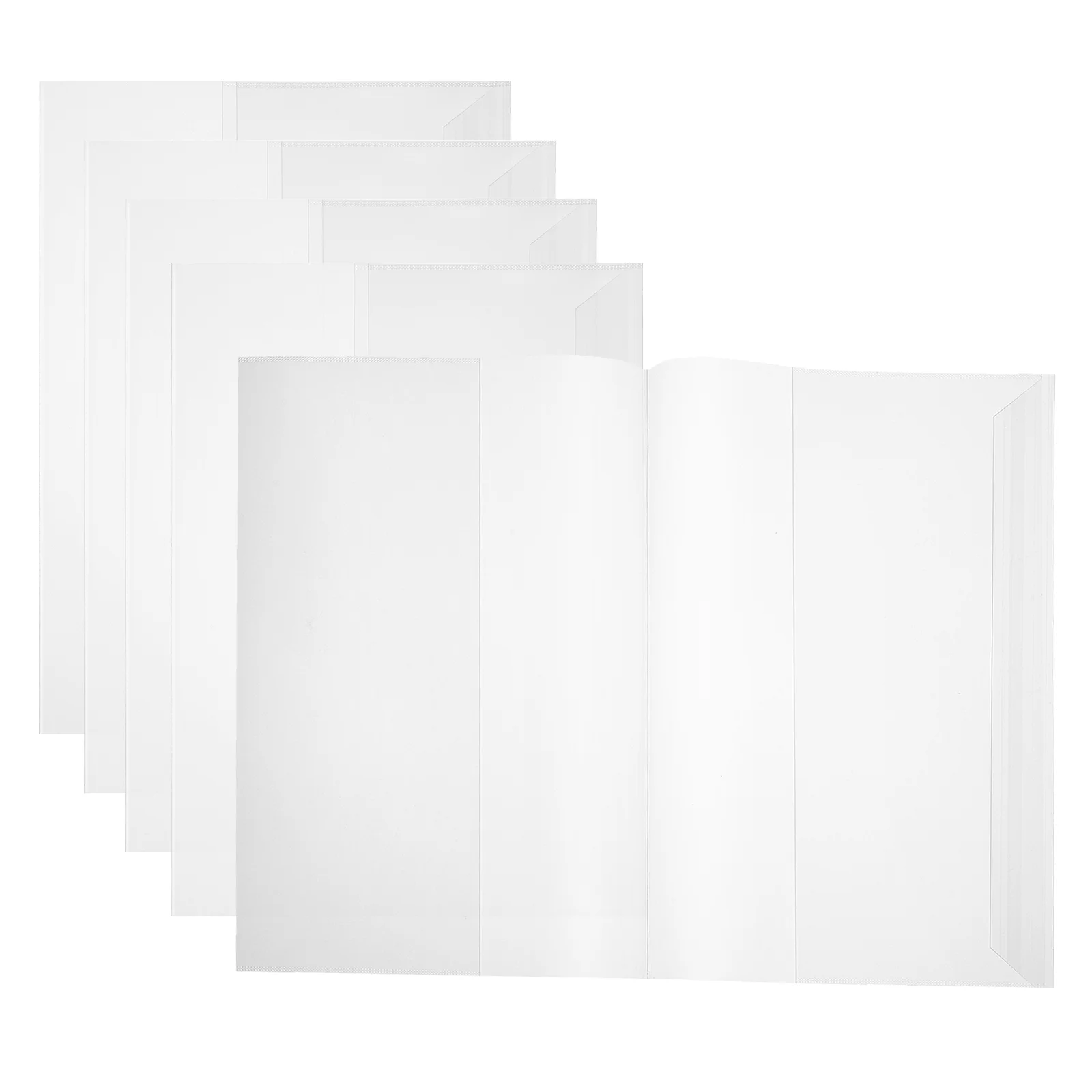 5 Pcs de Proteção Slipcase PP Tampa de Plástico Impermeável Livro de Manga Claro Saco de Suprimentos Livro do Aluno Cobre