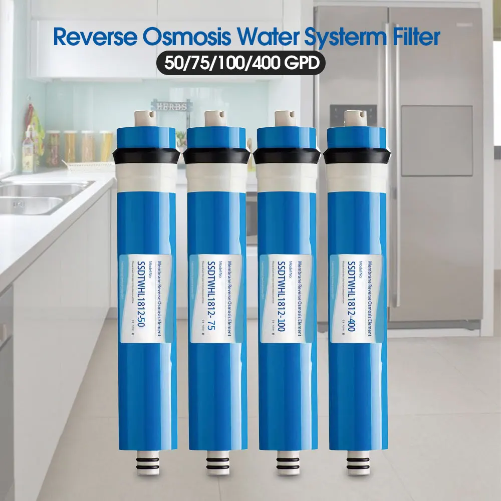 50/75/100 GPD Cozinha Membrana do RO da Osmose Reversa, a Substituição do Sistema de Água de Purificação do Filtro de Filtração de Água Reduzir as Bactérias