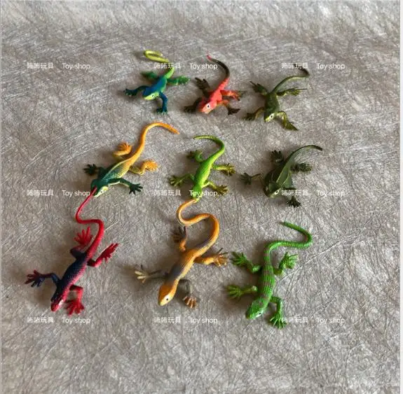 50pcs/muito Alto, a Simulação de Animais Silvestres Modelo de 6cm Gecko lagarto Vida Selvagem Crianças Brinquedo de Casa Decoração em Miniatura