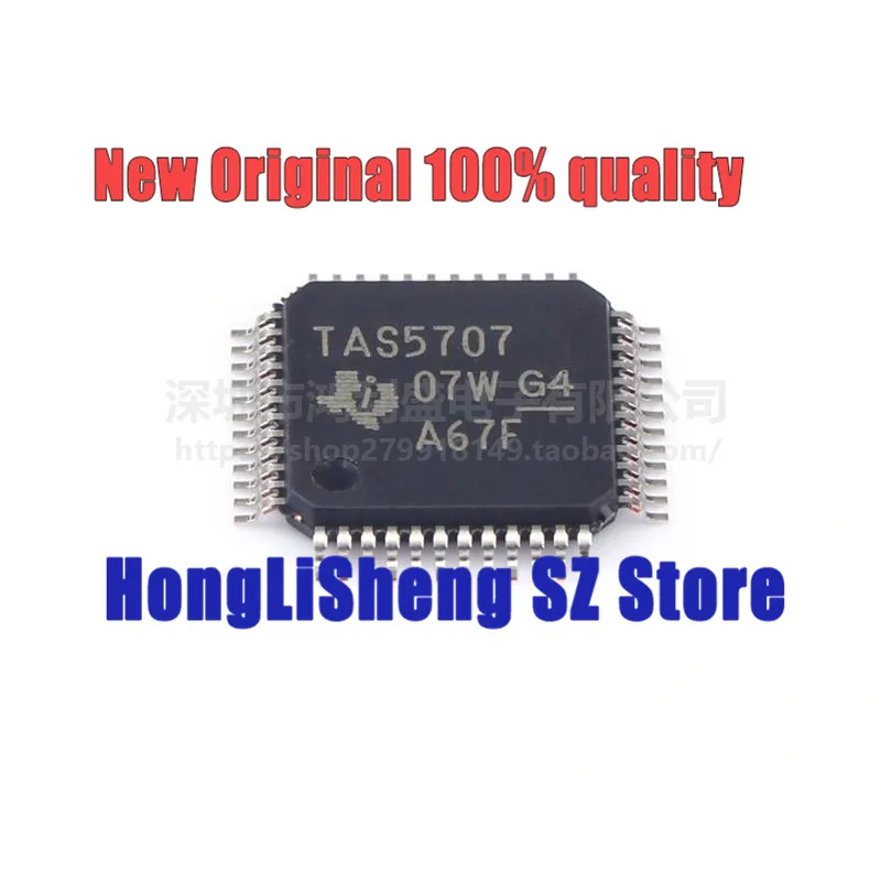 5pcs/monte TAS5707PHPR TAS5707PHP TAS5707 HTQFP48 Chipset 100% Nova e Original Em Estoque