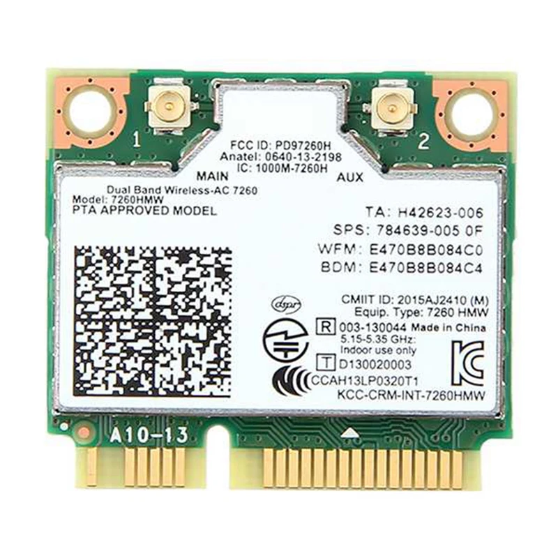 7260AC Placa de Rede sem Fio Bluetooth4.0 PCIE MINI Adaptador de Wifi Dual Band Gigabit Placa de Rede