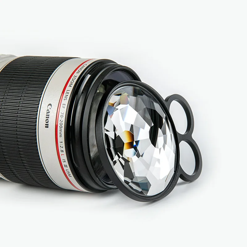 77mm de Mão Caleidoscópio Filtro de Vidro SLR Acessórios Prisma de Lente Número Variável de Temas de fundo da Foto Vaidade Adereços