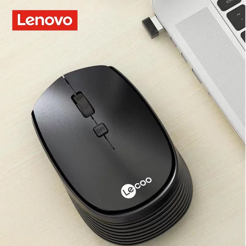 A Lenovo WS202 Preto Bonito Mouse sem Fio para computador Portátil de Escritório e Uso Doméstico Ergonômico Vertical Ratos Sala de Jogos Acessórios