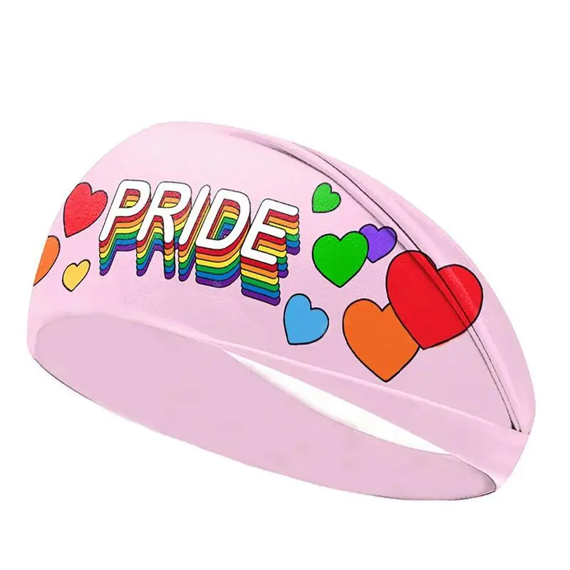 A Parada Do Orgulho Gay Tiaras Carta De Impressão Arco-Íris Orgulho Acessórios Orgulho De Vestir E Os Acessórios De Cabelo Elástico Ampla Faixa De Cabeça