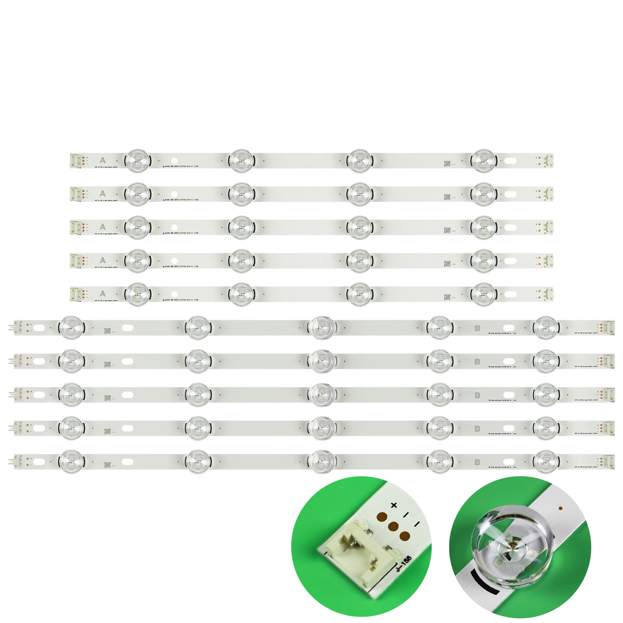 A Retroiluminação LED strip para 50LB5620 LC500DUE FG A4 A3 A2 A1 M4 M3 M2 M1 P2 Innotek DRT 3.0 50